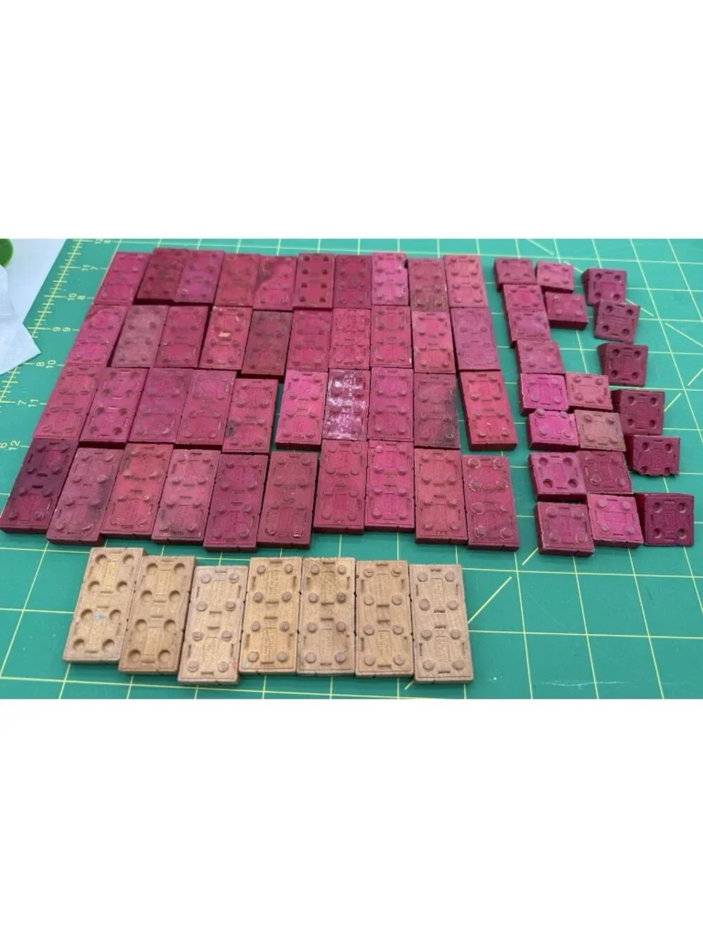 Vintage Wooden American Bricks  68 Pieces READ